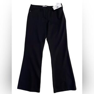 NWT CLEO PETITE “Kimberly” wardrobe staple zip-up black boot cut pants size 8